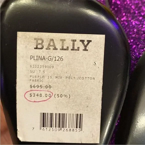 Bally Purple Glitter Women's Heels, US8 - Picture 9 of 11